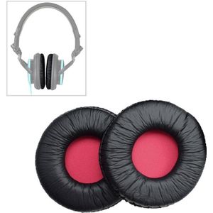 2 PCS For SONY MDR-V55 Earphone Cushion Leather Cover Earmuffs Replacement Earpads (Red)