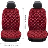 Car 12V Front Seat Heater Cushion Warmer Cover Winter Heated Warm  Double Seat (Red)