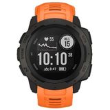 Silicone polsbandje voor vervanging voor het Instinct van de Garmin 22mm (oranje)