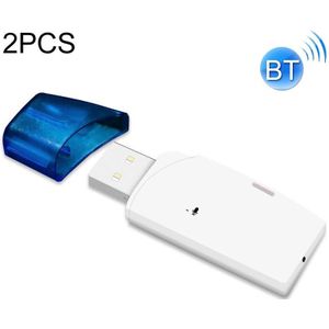 2 PCS BT101 USB Dual Output Bluetooth 5.0 Wireless Audio Receiver Adapter