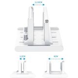 Oatsbasf 03670 Laptop Stand Storage Stand Computer Desktop Vertical Cooling Base  Colour: White Upgrade
