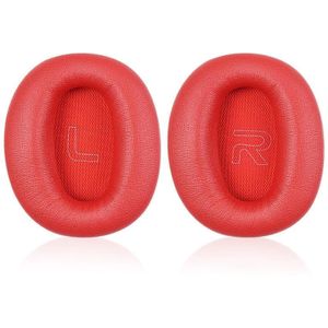 1 Pair Protein Skin Leather Headest Sponge Earmuffs For Edifier W820BT / W808BT / K815 / K815PG1 / H840 / K800 / K830(Red)