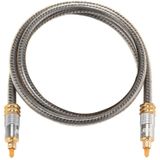 EMK YL-A 1m OD8.0mm Gold Plated Metal Head Toslink Male to Male Digital Optical Audio Cable