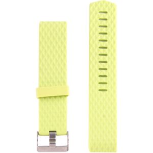 For Fitbit Charger 2 Bracelet Watch Diamond Texture TPU Watchband  Full Length: 23cm(Green)