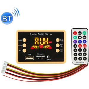 Car 12V Color Screen Audio MP3 Player Decoder Board FM Radio TF Card USB  with Bluetooth Function & Remote Control