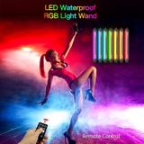 LUXCeO P7RGB Colorful Photo LED Stick Video Light APP Control Adjustable Color Temperature Waterproof Handheld LED Fill Light with Remote Control