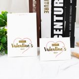 100 PCS Valentines Day Bronzing Greeting Card Flower Shop Birthday Thank You Card(I Keep You In My Heart Forever)