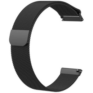 Voor Fitbit Versa Milanese vervangende polsband horlogeband  Maat: L (Zwart)