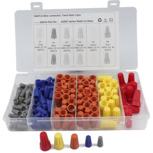 158 PCS Car Electrical Wire Nuts Crimp Wire Terminal Wire Connect Assortment Kit