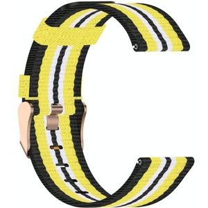 For Garmin Vivoactive 3 Nylon Strap(Black Yellow)