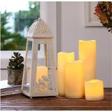 5 in 1 Remote Control Yellow Light LED Candle Lamp Halloween Christmas Wedding Decorative Light