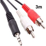 Normal Quality Jack 3.5mm Stereo to RCA Male Audio Cable  Length: 3m
