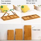 741ZDDNZ Bed Use Folding Height Adjustable Laptop Desk Dormitory Study Desk  Specification: Classic Tea Color 64cm Thick Bamboo