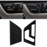 2 PCS Car Carbon Fiber Right Drive Seat Adjustment Panel Decorative Sticker for Mercedes-Benz W204 2007-2013
