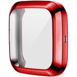 For Fitbit versa 2 Plating TPU All-inclusive Protective Shell(Red)