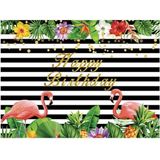 2.1m x 1.5m Flamingo Children Birthday Party Cartoon Photography Background Cloth