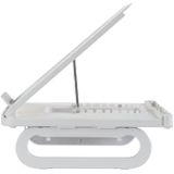 A23 Foldable Notebook Stand With 10-Speed Adjustment Computer Cooling Lifting Stand  Colour:  Detachable Accessories 3.0HUB (White)