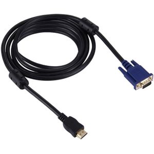 HDMI Male to VGA Male 15PIN Video Cable(Black)