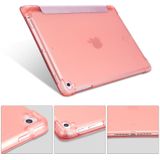 Litchi Texture Flip Leather Case for iPad 9.7(2017) / 9.7(2018)/ Air2 / Air  with Three-folding Holder & Pen Slots(Rose Gold)