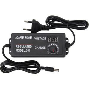 AC To DC Adjustable Voltage Power Adapter Universal Power Supply Display Screen Power Switching Charger EU  Output Voltage:3-24V-2A