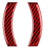 Car Carbon Fiber Navigation Decorative Sticker for BMW Mini Cooper Countryman Clubman F54 F55 F56 F60  Left and Right Drive Universal (Red)