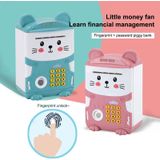 Cartoon Mouse Fingerprint Password Money Box Simulation ATM Piggy Bank (Blue)