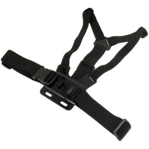 Extreme Sport Front Chest Elastic Belt Shoulder Strap Mount Holder for GoPro  NEW HERO /HERO6  /5 /5 Session /4 Session /4 /3+ /3 /2 /1  Xiaoyi and Other Action Cameras(Black)