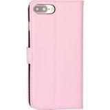 For iPhone 8 Plus & 7 Plus  Genuine Split Horizontal Flip Leather Case with Holder & Card Slots & Wallet(Pink)
