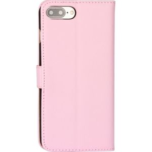 For iPhone 8 Plus & 7 Plus  Genuine Split Horizontal Flip Leather Case with Holder & Card Slots & Wallet(Pink)