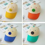 C0408 Spring Smiley Pattern Baby Peaked Cap Sunscreen Shade Baseball Hat  Size: 48-52cm(Orange)