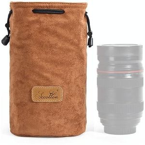S.C.COTTON Liner Shockproof Digital Protection Portable SLR Lens Bag Micro Single Camera Bag Round Khaki M