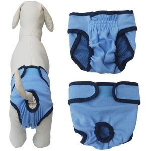 Pet Physiological Pants Large Medium & Small Dogs Anti-Harassment Safety Pants  Size: XL(Blue)