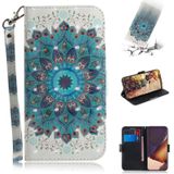 For Samsung Galaxy Note20 Ultra 3D Colored Drawing Horizontal Flip Leather Case with Holder & Card Slots & Wallet & Lanyard(Peacock Wreath)