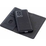 For Huawei P40 Pro 2 in 1 Detachable Magnetic Horizontal Flip Genuine Leather Case with Holder & Card Slots & Wallet(Black)