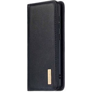 For Huawei P40 Pro 2 in 1 Detachable Magnetic Horizontal Flip Genuine Leather Case with Holder & Card Slots & Wallet(Black)