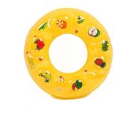 10 PCS Cartoon Pattern Double Airbag Thickened Inflatable Swimming Ring Crystal Swimming Ring  Size:80 cm(Yellow)