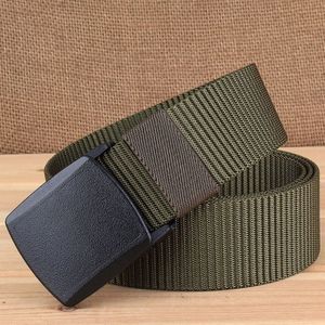 YKK 3.8cm Wide Outdoor Riding Hiking Sports Casual Style Multifunctional Nylon Waist Belt (Army Green)