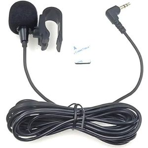 ZJ025MR Stick-on Clip-on Lavalier Stereo Microphone for Car GPS / Bluetooth Enabled Audio DVD External Mic  Cable Length: 3m  90 Degree Elbow 2.5mm Jack