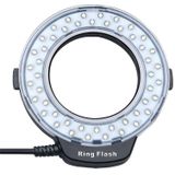 HD-130 Macro LED Ring Flash Light with 8 Different Sizes Adapter Ring (40.5 / 52 / 55 / 58 / 62 / 67 / 72 / 77mm)  & 3 x Color Diffuser