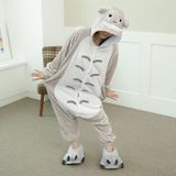 Adults Animal Pajamas Set Cartoon Women Men Winter Unisex Flannel Stitch Pajamas  Color:Totoro(M)