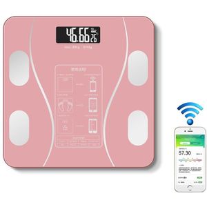Household Smart Body Fat Electronic Weighing Scale  Battery Version (Pink)