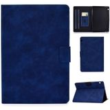 For Huawei MediaPad T5 Cowhide Texture Horizontal Flip Leather Case with Holder & Card Slots (Blue)