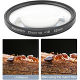 RUIGPRO for GoPro HERO 7/6 /5 Professional 52mm 10X Close-up Lens Filter with Filter Adapter Ring & Lens Cap