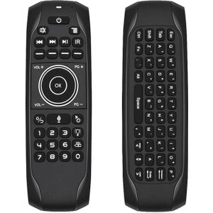 G7V Pro 2.4GHz Fly Air Mouse LED Backlight Wireless Keyboard Remote Control with Gyroscope for Android TV Box / PC  Support Intelligent Voice
