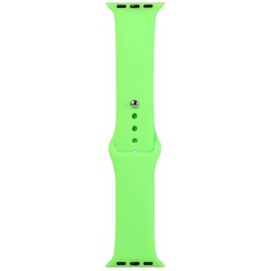 Voor Apple Watch Series 6 & SE & 5 & 4 44mm / 3 & 2 & 1 42mm Siliconen horloge vervangende band  korte sectie (vrouwelijk)(Briljant Groen)