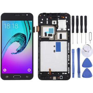 TFT Material LCD Screen and Digitizer Full Assembly with Frame for Galaxy J3 (2016) / J320F(Black)