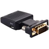 HD 1080P VGA to HDMI + Audio Video Output Converter Adapter for HDTV Monitor Projector(Black)