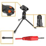 Yanmai SF666 Professional Condenser Sound Recording Microphone with Tripod Holder  Cable Length: 1.3m  Compatible with PC and Mac for Live Broadcast Show  KTV  etc.(Gold)