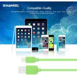 HAWEEL 1m High Speed 35 Cores 8 Pin to USB Sync Charging Cable  For iPhone 11 / iPhone XR / iPhone XS MAX / iPhone X & XS / iPhone 8 & 8 Plus / iPhone 7 & 7 Plus / iPhone 6 & 6s & 6 Plus & 6s Plus / iPad(Green)