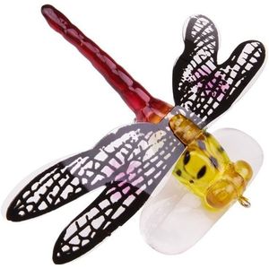 QT01 7cm / 6g Flying Fishing Bait Long Hook Bionic Dragonfly Bait(D (Orange))